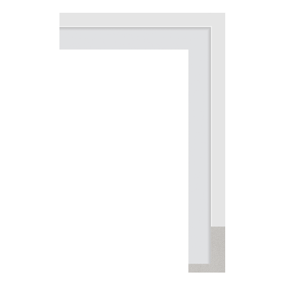 747-W1(BASE) — 4.1cm Weiß PS Bilderrahmenleiste