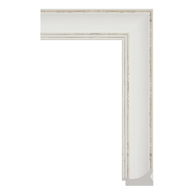 3176-091 — 6cm Weiß PS Bilderrahmenleiste
