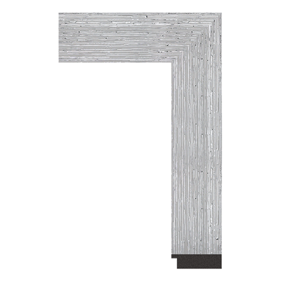 3234-B-019 — 7.06cm Silber PS Bilderrahmenleiste