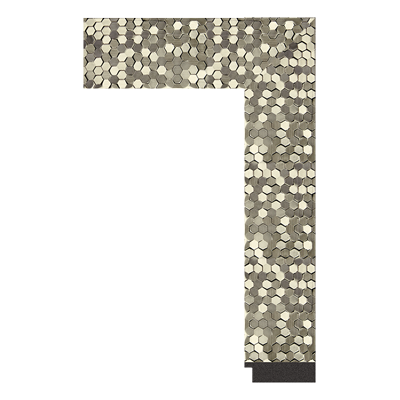 3234-E-032 — 7.06cm Silber PS Bilderrahmenleiste