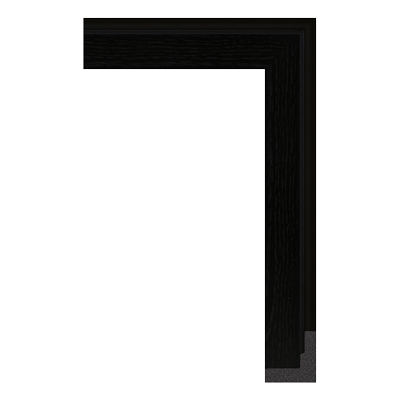 3304-A075(BASE) — 3.5cm Schwarz PS Bilderrahmenleiste