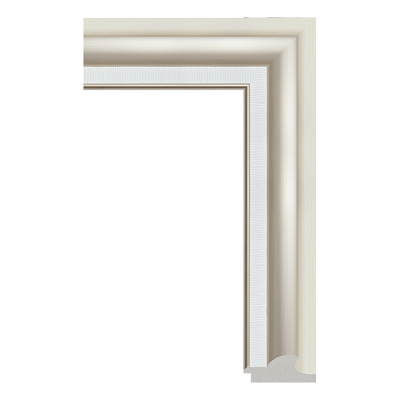 3347-C-1372 — 6.5cm Blanc PS Baguette d'Encadrement
