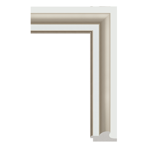 3347-C-1838 — 6.5cm Blanc PS Baguette d'Encadrement