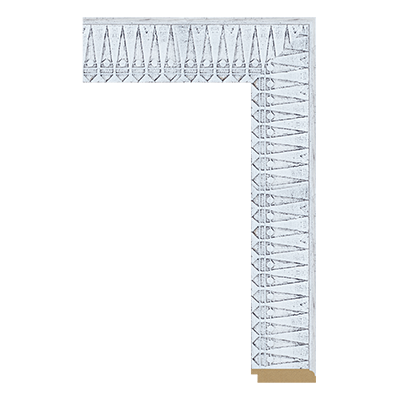 P6765-B-SS-WHITE — 6cm Weiß PS Bilderrahmenleiste
