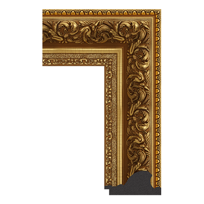 Baroque gold picture frame moulding