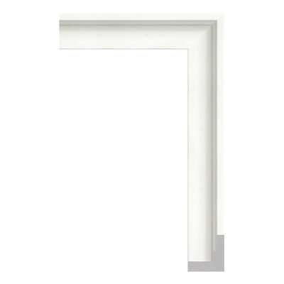 l shaped white picture frame moulding