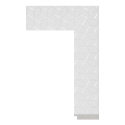 1862-AS-W1 — 7.5cm Blanc PS Baguette d'Encadrement
