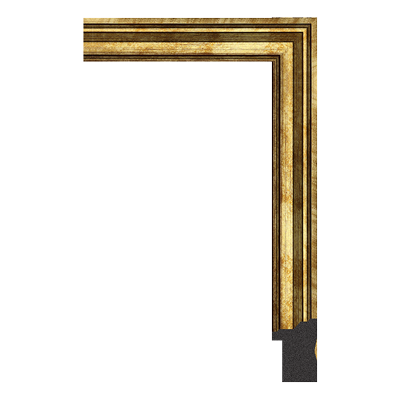 3450-3111 — 3.05cm Gold PS Bilderrahmenleiste