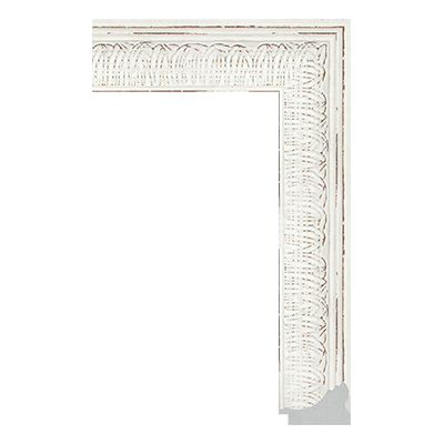 4682-C-88CM — 6cm Weiß PS Bilderrahmenleiste