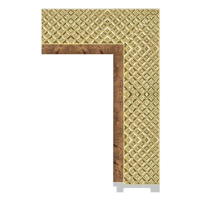6985-WK-B-013G — 10.16cm Dorado PS Moldura para Marco de Fotos