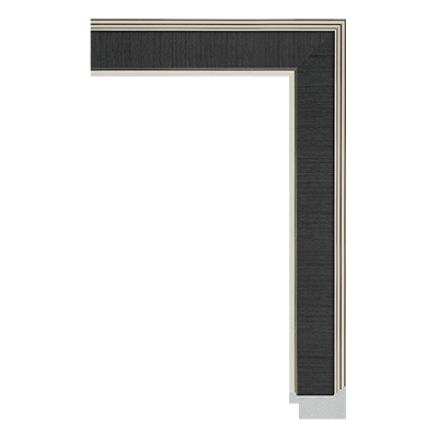 6996-A-314 — 3.82cm Schwarz PS Bilderrahmenleiste