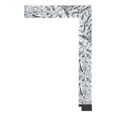 7000-B-019 — 3.18cm Silber PS Bilderrahmenleiste