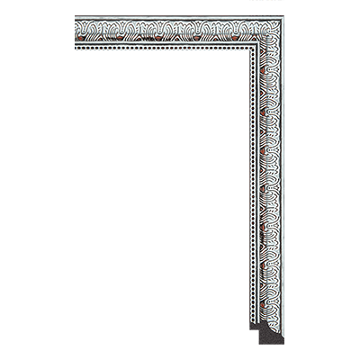 P6929-A-137 — 2.54cm Weiß PS Bilderrahmenleiste