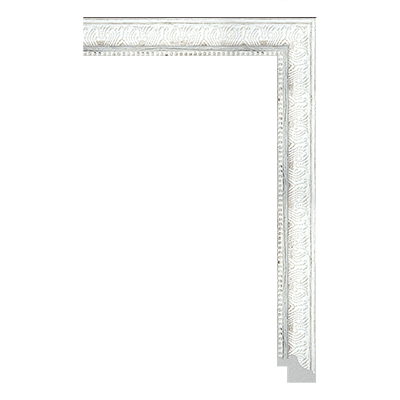 P6929-A-385 — 2.54cm Weiß PS Bilderrahmenleiste