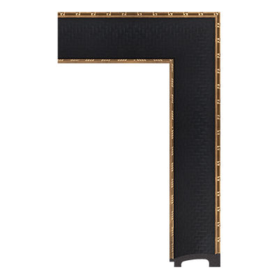 7054-WK-C-06G — 7cm Schwarz PS Bilderrahmenleiste