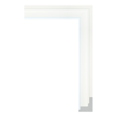 7223-014EM(BASE) — 3.5cm Weiß PS Bilderrahmenleiste
