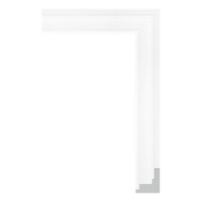 7223-W1(BASE) — 3.5cm Weiß PS Bilderrahmenleiste