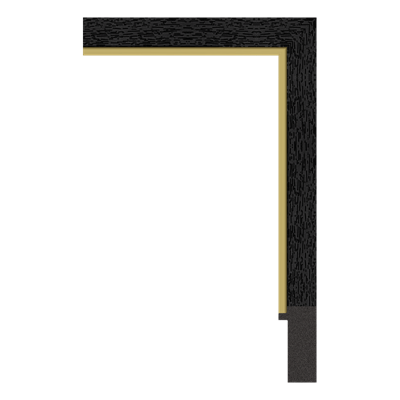 8134-A-A104G — 2.5cm Schwarz PS Bilderrahmenleiste