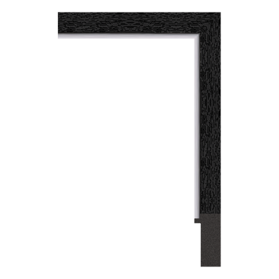 8134-A-A104S — 2.5cm Schwarz PS Bilderrahmenleiste