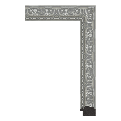 P1110-A-447 — 3.9cm Silber PS Bilderrahmenleiste