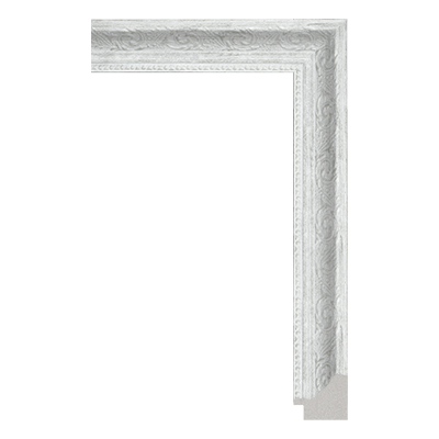 P2884-A-895 — 3.5cm Weiß PS Bilderrahmenleiste