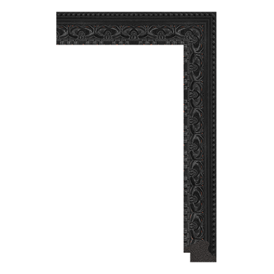 black unfinished picture frame moulding