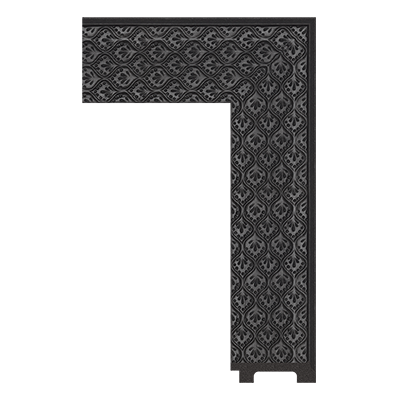 1731-WK-A-45 — 8.89cm Schwarz PS Bilderrahmenleiste