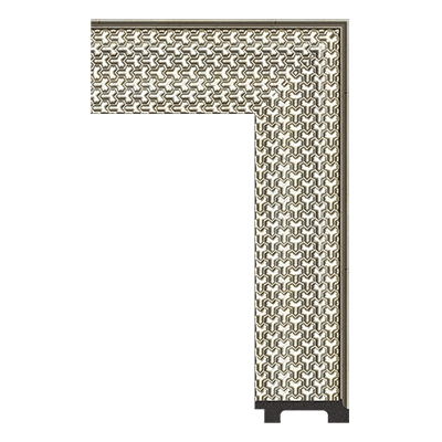 1731-WK-B-3212 — 8.89cm Silber PS Bilderrahmenleiste