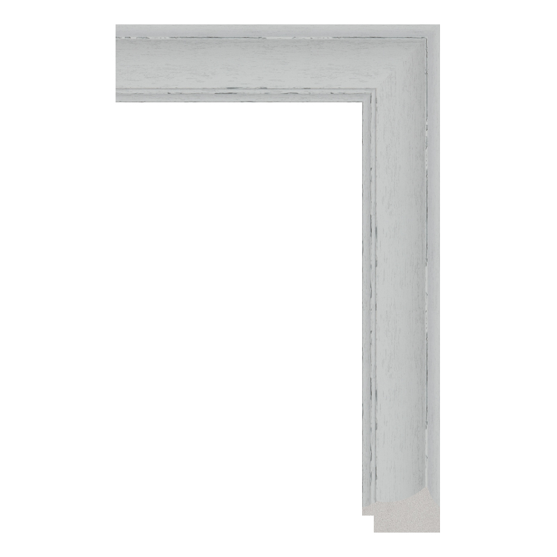 8091-5427T — 4.5cm Weiß PS Bilderrahmenleiste