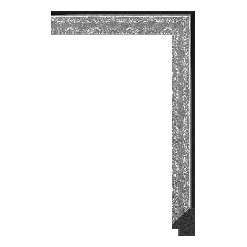 3801-ZB-0355S — 2.5cm Plateado PS Moldura para Marco de Fotos