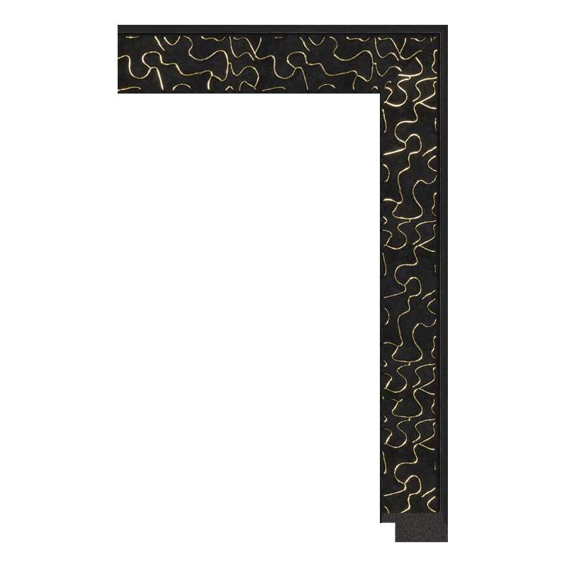 black unfinished picture frame moulding