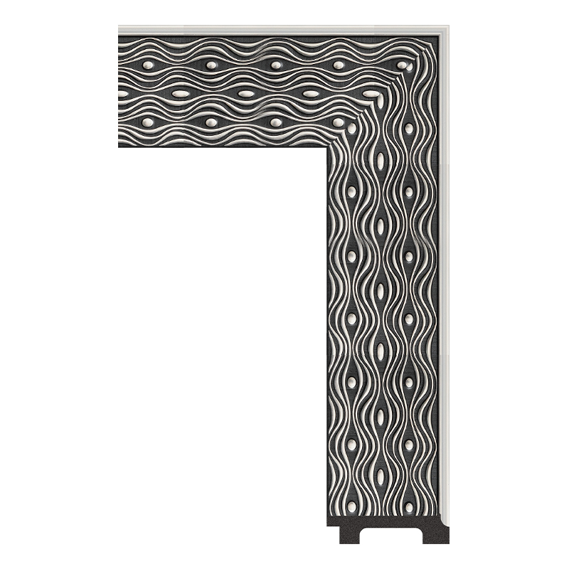 1731-WK-E-314 — 8.89cm Argenté PS Baguette d'Encadrement