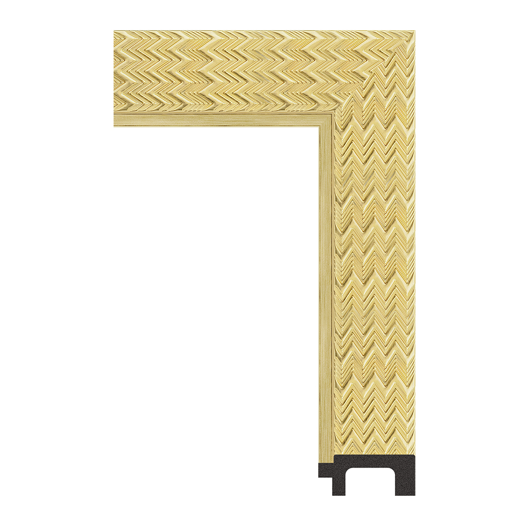 1968-WK-C-513G — 7cm Gold PS Bilderrahmenleiste